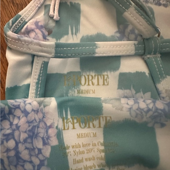 La Porte Blue Purple Checkered string Bikini Medium NWT SEXY beach Swimwear - Picture 4 of 5